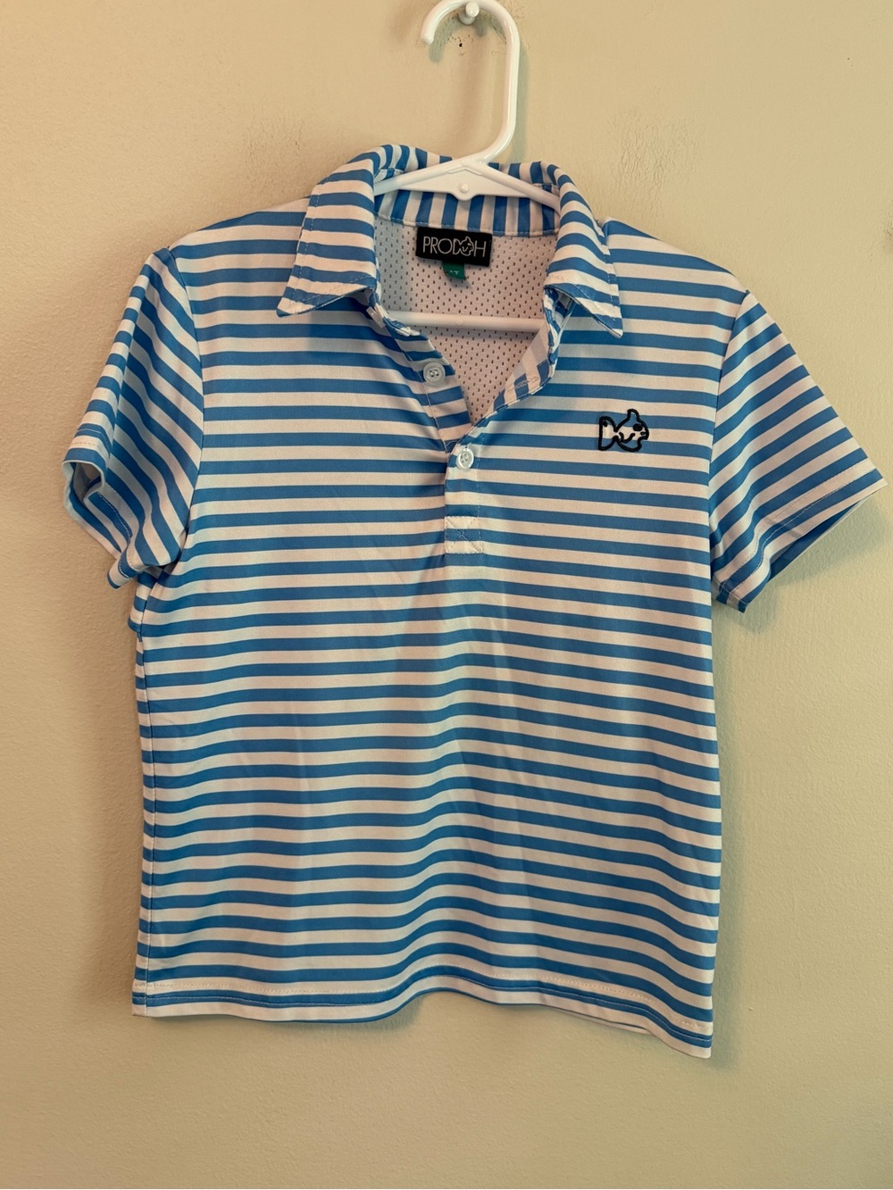 Prodoh Blue and White Stripe Kids Polo Shirt